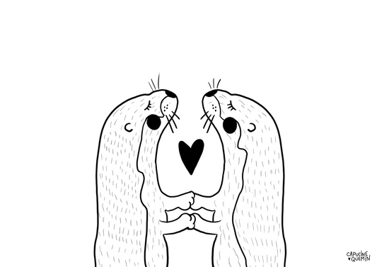 Affiche Loutres Lovers