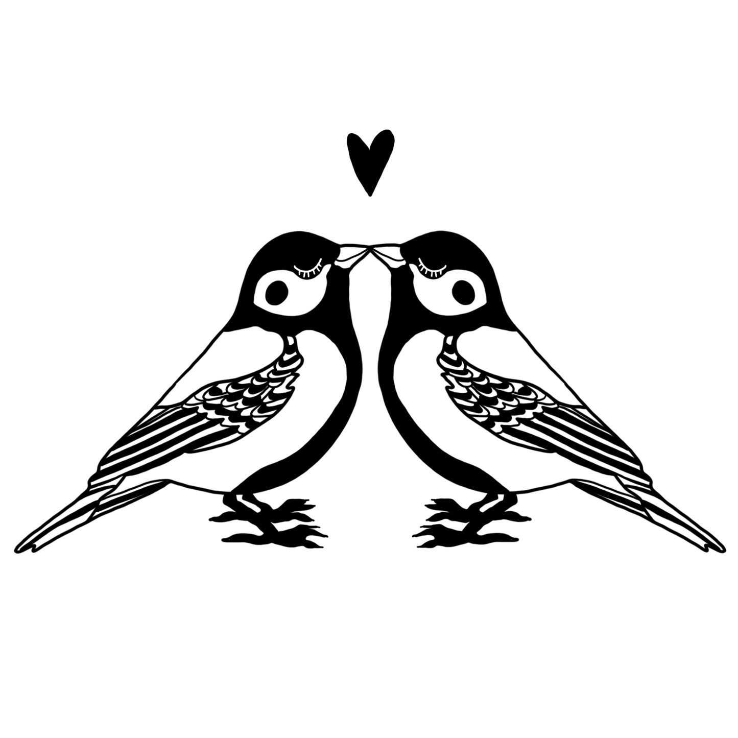 Affiche Mésanges Lovers