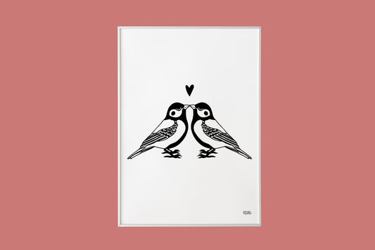 Affiche Mésanges Lovers